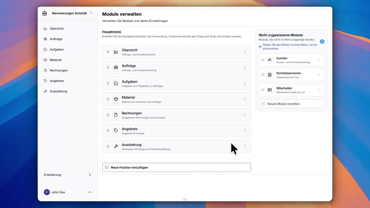 Navigation nach Maß