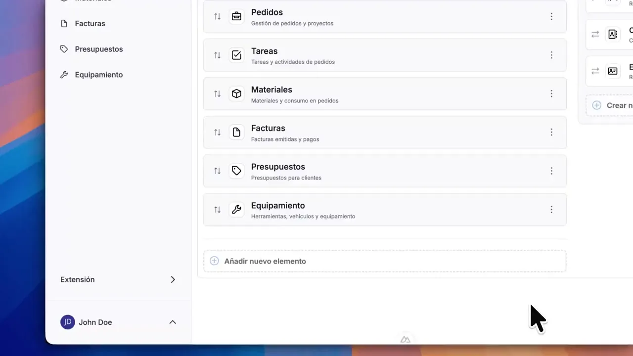 Navegación a medida