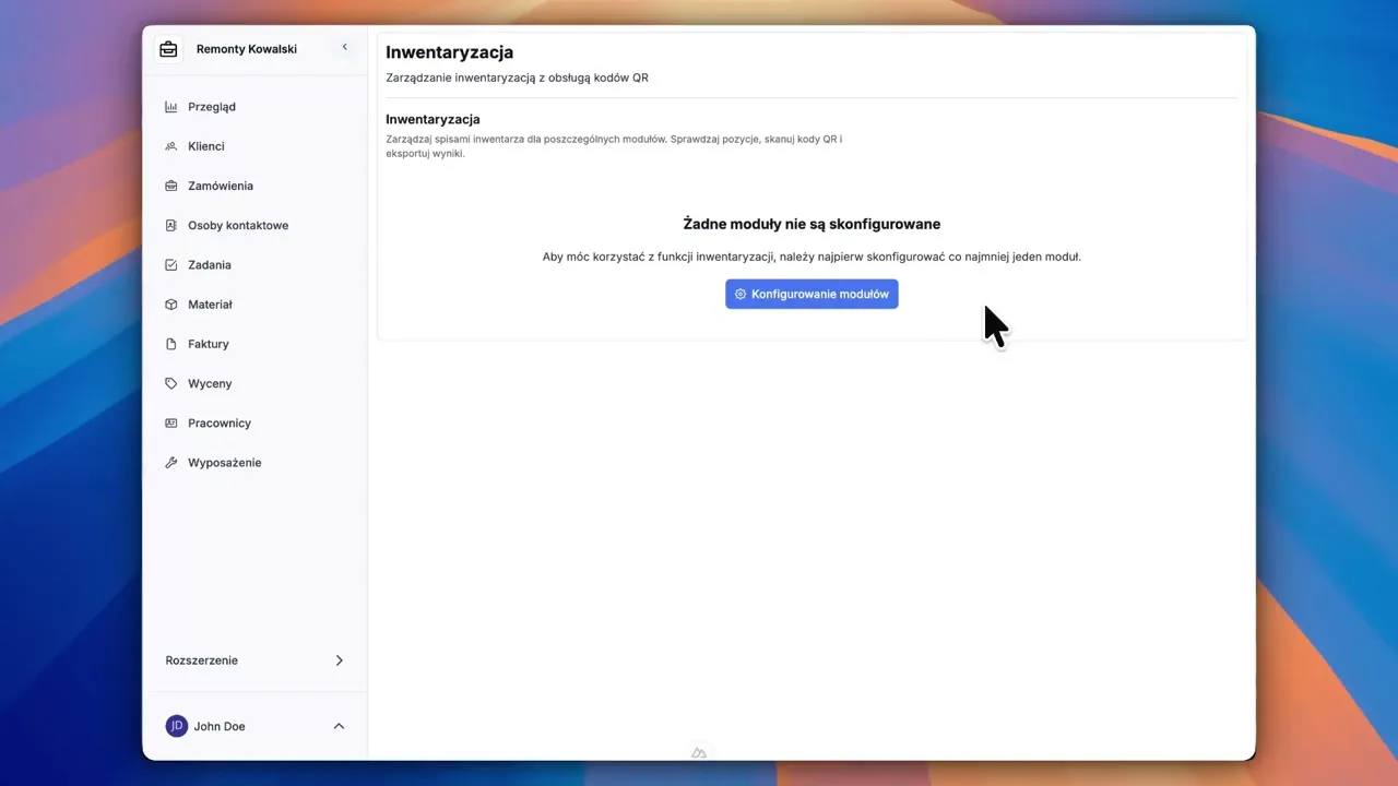 Inwentaryzacja sprzętu