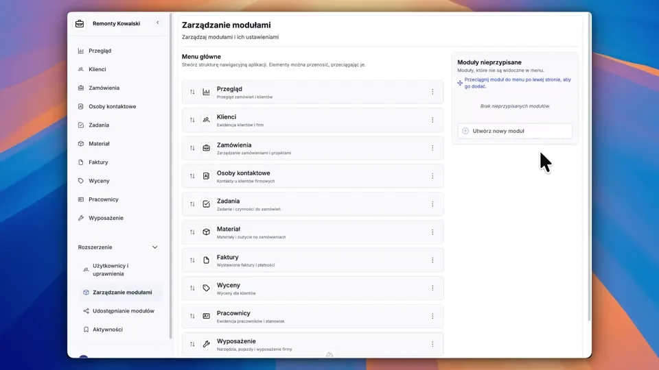 Zdefiniuj Formularze